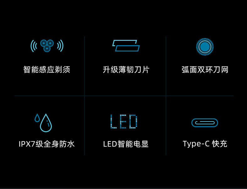 飞科/FLYCO 剃须刀 电动男士刮胡刀 全身水洗智能充电式胡须刀FS926