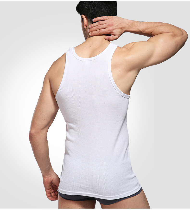 俞兆林3件装男士背心纯色棉质修身弹力运动背心打底背心春夏季