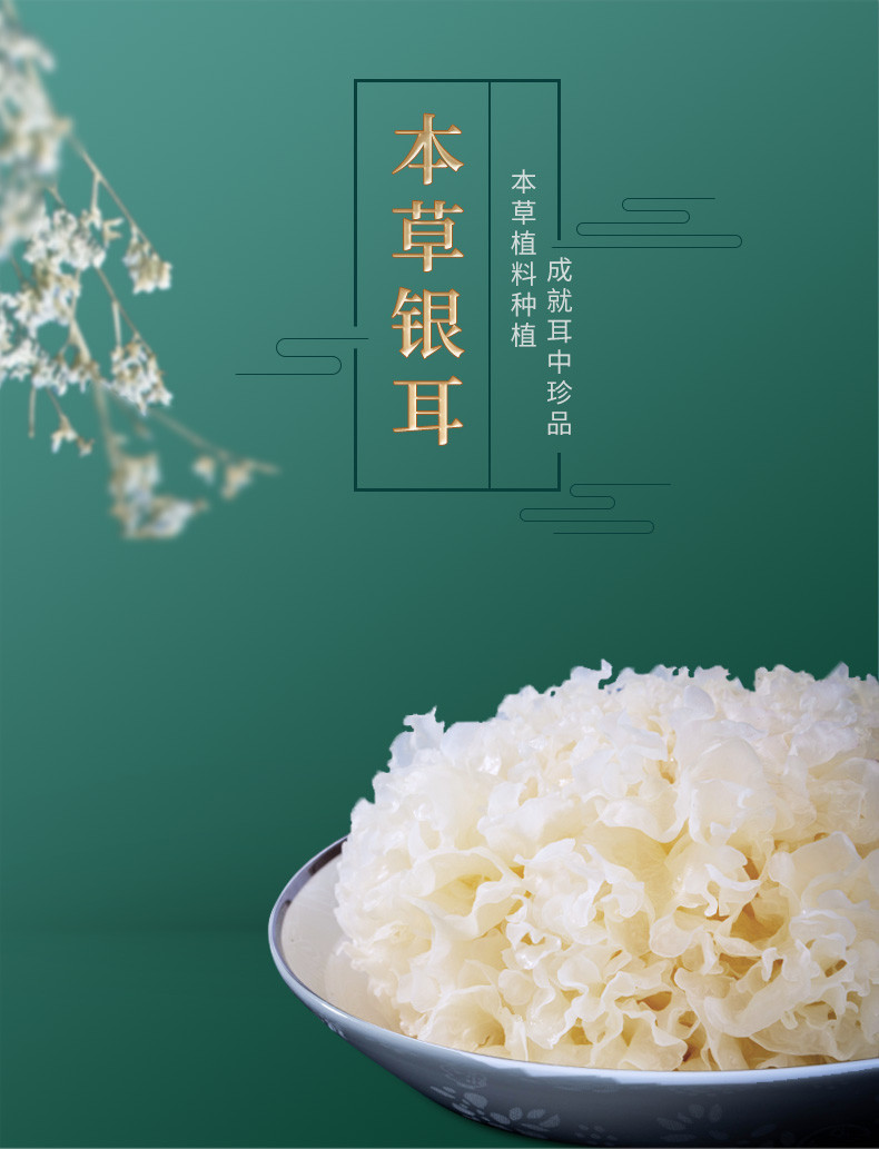 【邮乐自营】鲜山叔 本草有机银耳80g/1罐 【送小金勺】