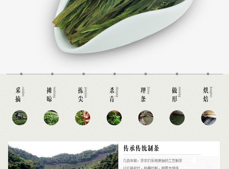 龙合 新茶春茶安徽黄山特级太平猴魁手工捏尖正宗绿茶75g罐装茶叶