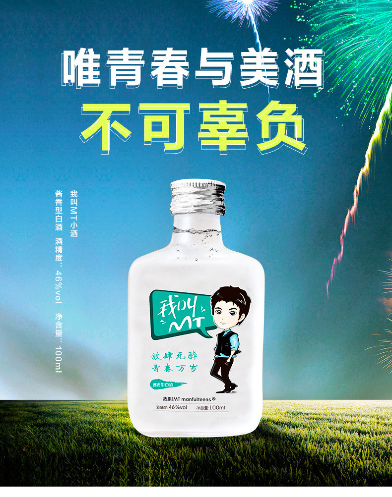 贵州茅台镇青春小酒纯粮酿造46度整箱【100ml*12瓶】