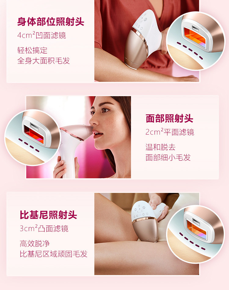 飞利浦（PHILIPS）Lumea智能脉冲光美肤仪丝滑美肌无绳全身适用BRI956/80 白色新品