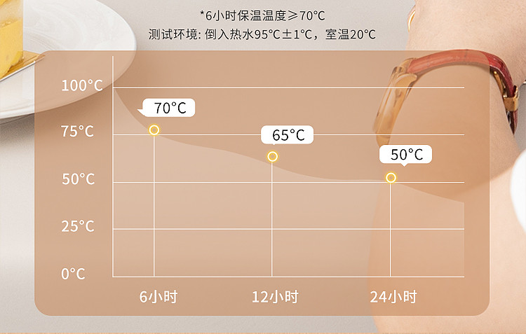 德铂/Debo 沙格水壶304不锈钢真空保温壶2L 黑色