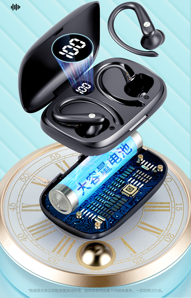 梵蒂尼 无线蓝牙耳机新款高端降噪游戏运动跑步大电量超长续航