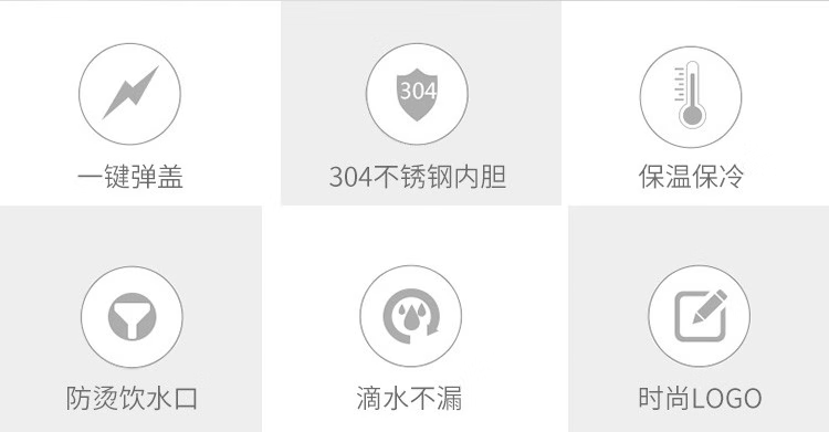 德铂/Debo 保温杯304不锈钢内胆双层茶杯DEP-719