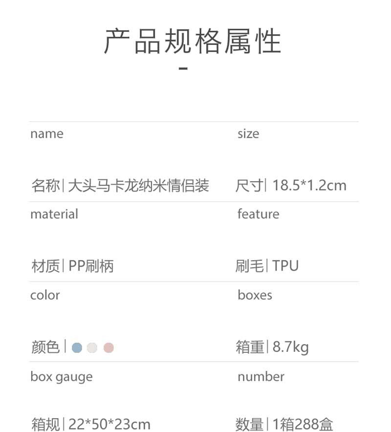 RAOYI 纳米牙刷软毛马卡龙日系3支