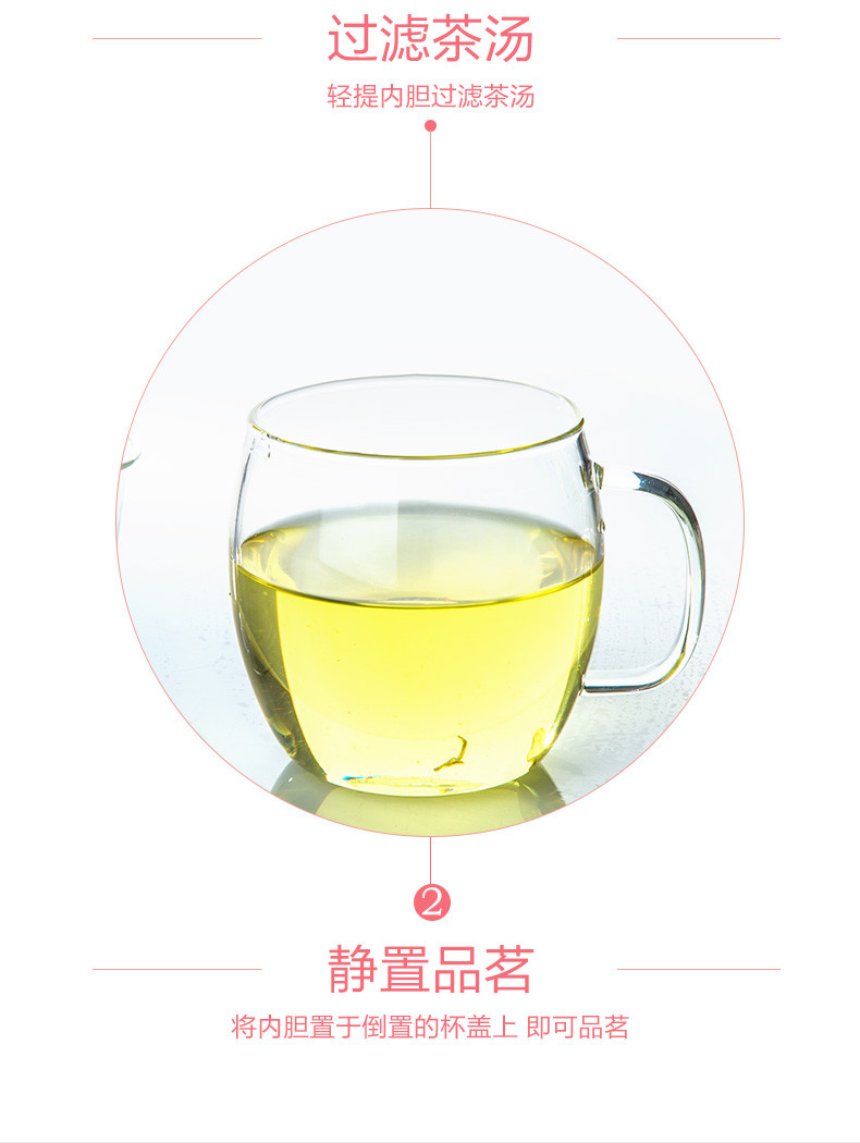 天喜（TIANXI）玻璃杯花茶杯带盖办公室过滤泡茶杯TBL02-450