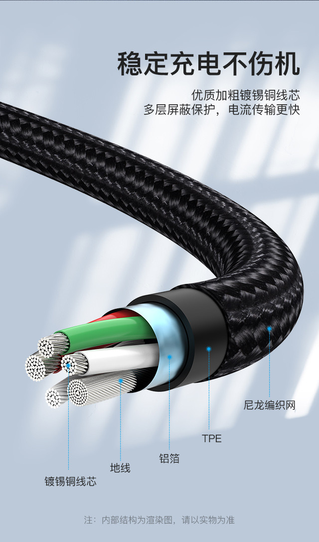 威迅 CQO系列USB 2.0 A2合1数据线 铝合金