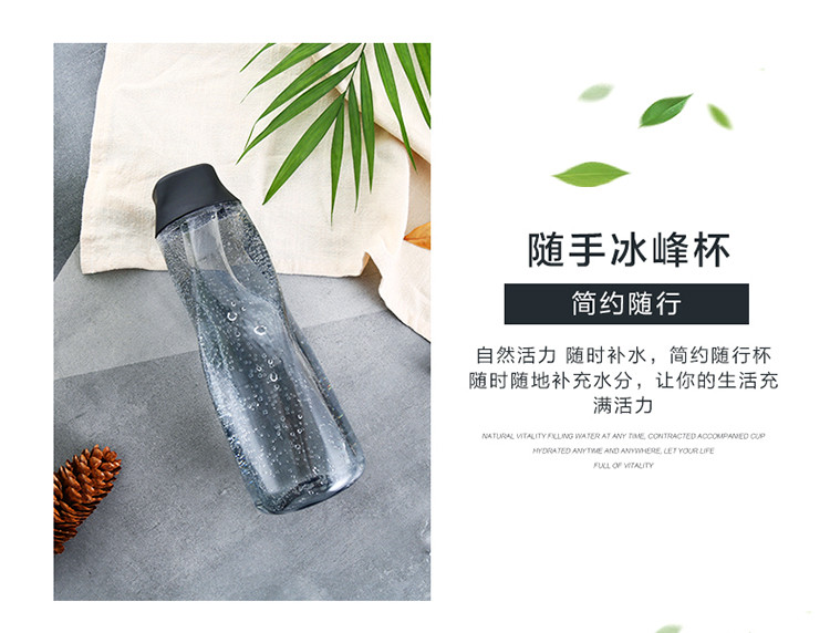 乐扣乐扣 夏季新款水杯简约随行冰峰杯550ml