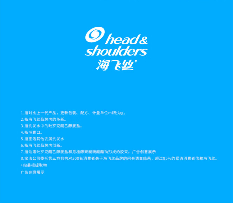 海飞丝/SHOULDERS 洗发水1.18kg去屑洗发露