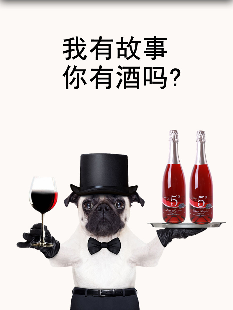 littletangluo小糖锣蓝莓酒乐爽蓝莓果酒750ml