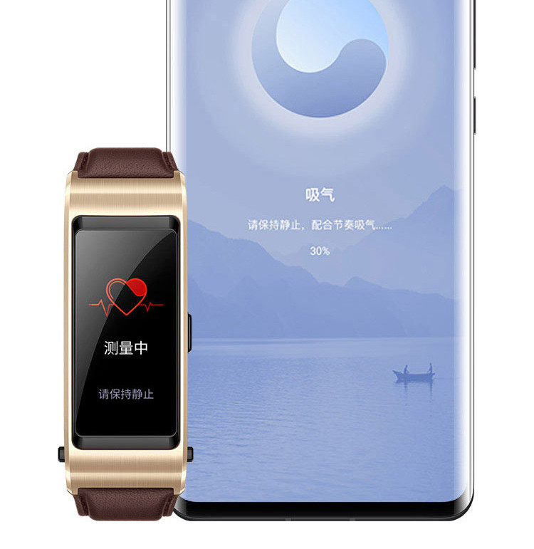 华为/HUAWEI B5商务版手环 智能手环 蓝牙耳机+心率监测+彩屏+触控+压力监测