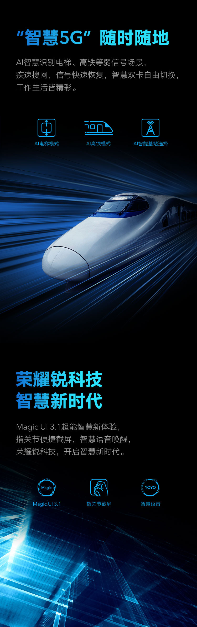 荣耀X10 5G双模手机 麒麟820 4000万高感光影像系统 全网通6GB+128GB