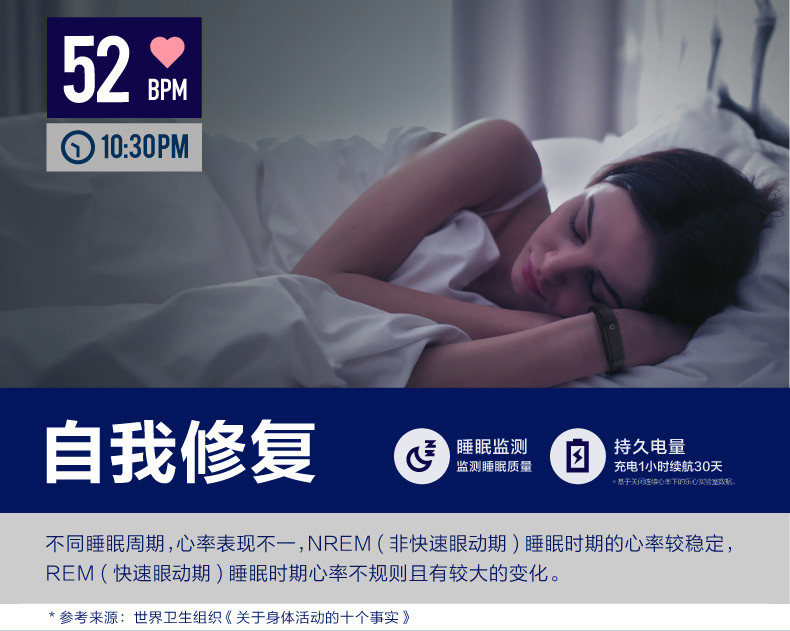 乐心/lifesense 智能手环mambo2男女跑步计步运动手表蓝牙睡眠心率监测