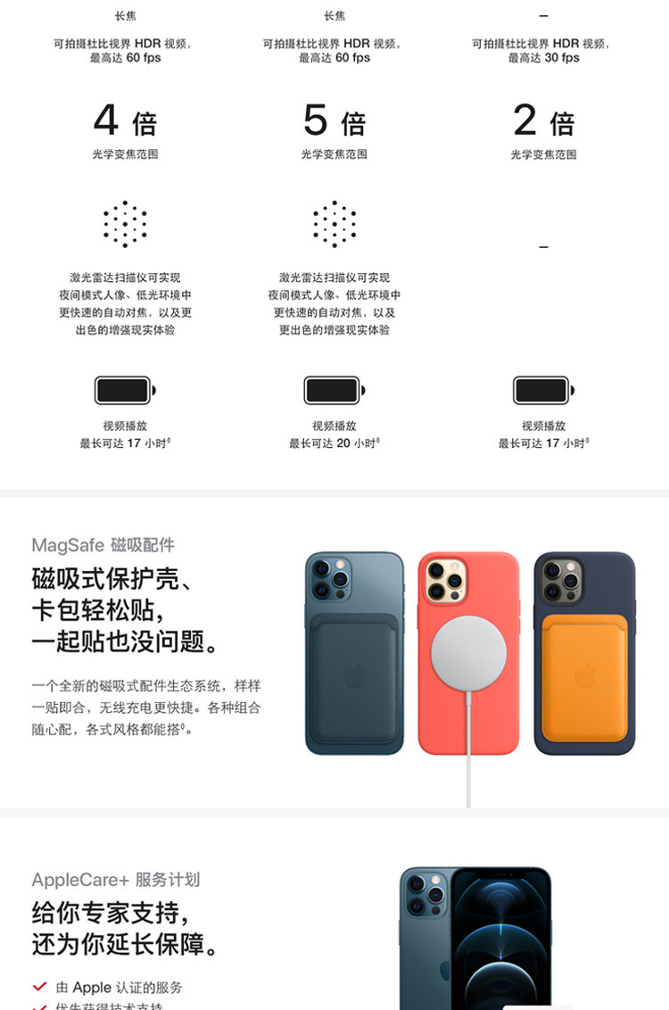 苹果/APPLE iPhone12 Pro Max手机128G全网通5G双卡双待