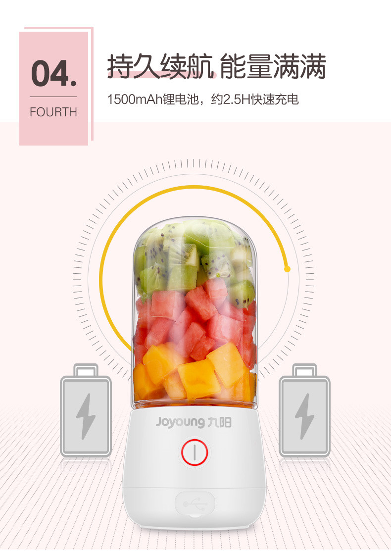 【年货大促直降】九阳/Joyoung 榨汁机水果小型便携式迷你电动多功能料理机 L3-C8