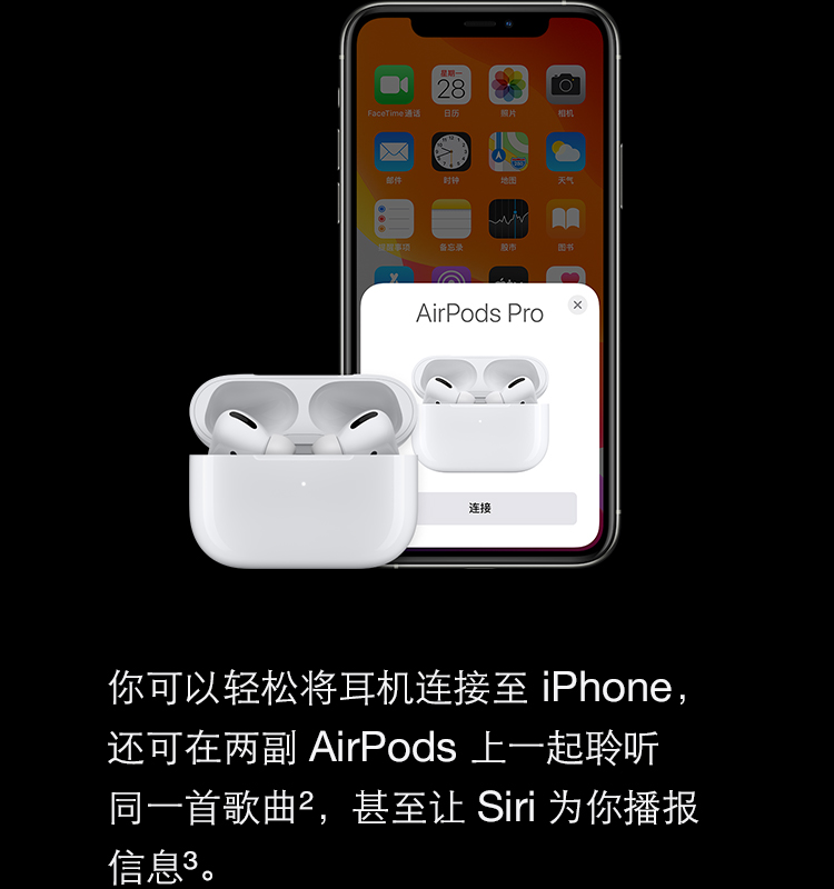 苹果/APPLE AirPods Pro新款主动降噪无线蓝牙耳机 配MagSafe无线充电盒