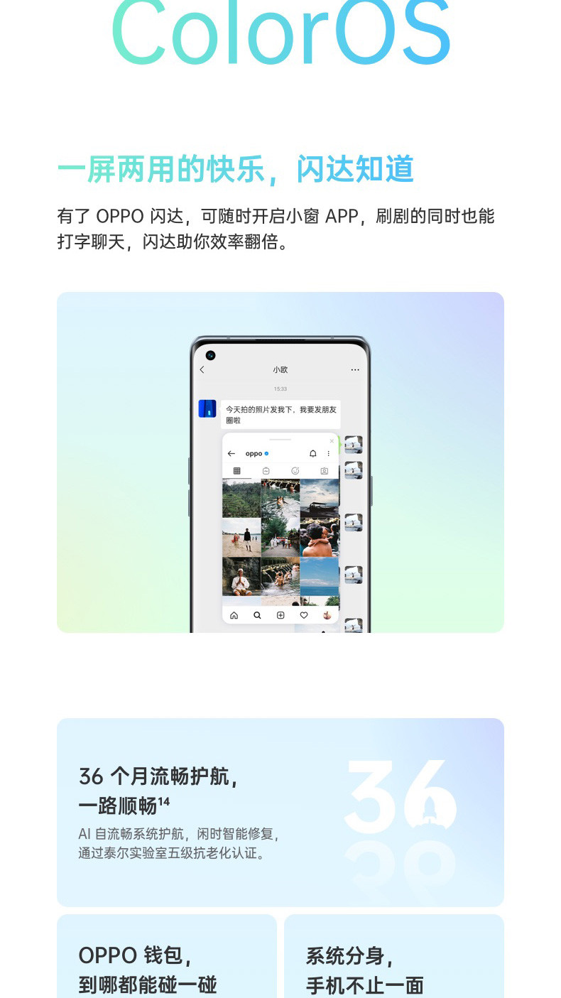 OPPO Reno6 Pro 5G全网通 8GB+128GB轻薄拍照手机