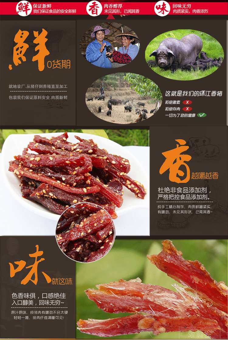 环江老谭家香脆猪肉条105g