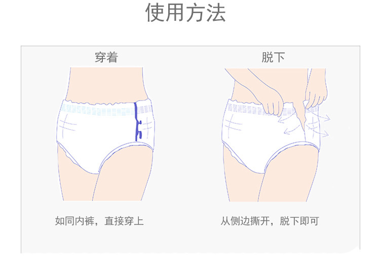 沐舒 沐舒安睡裤型卫生巾安睡安全裤经期夜用内裤型夜安裤安心裤2片装10包