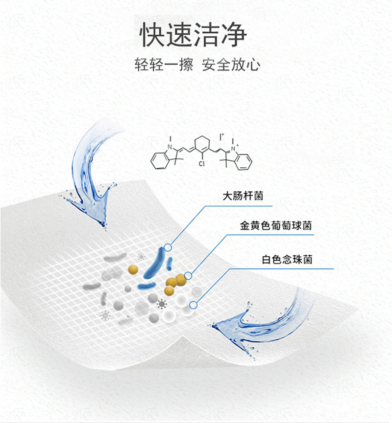 沐舒75%酒精杀菌湿巾50片独立包装