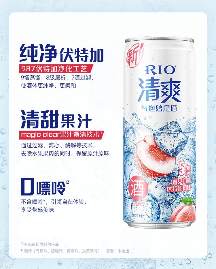  锐澳 RIO清爽气泡鸡尾酒气泡水组合330ml*6罐