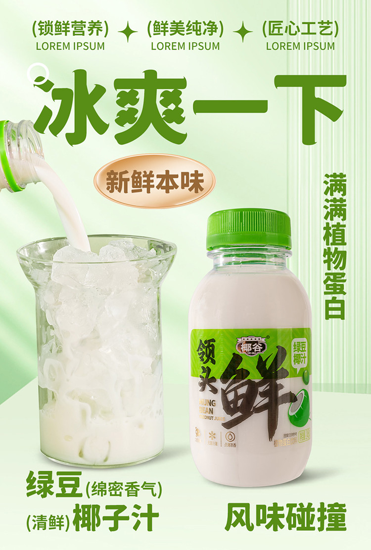 领头鲜 绿豆椰汁245g*10瓶