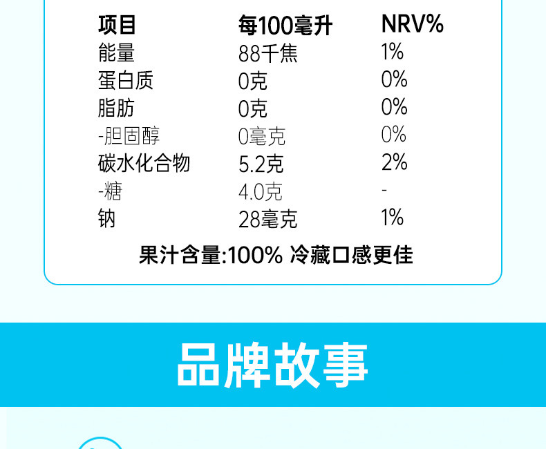 佳果源 NFC泰国进口椰子水1L*4瓶 年货节日送礼大瓶装