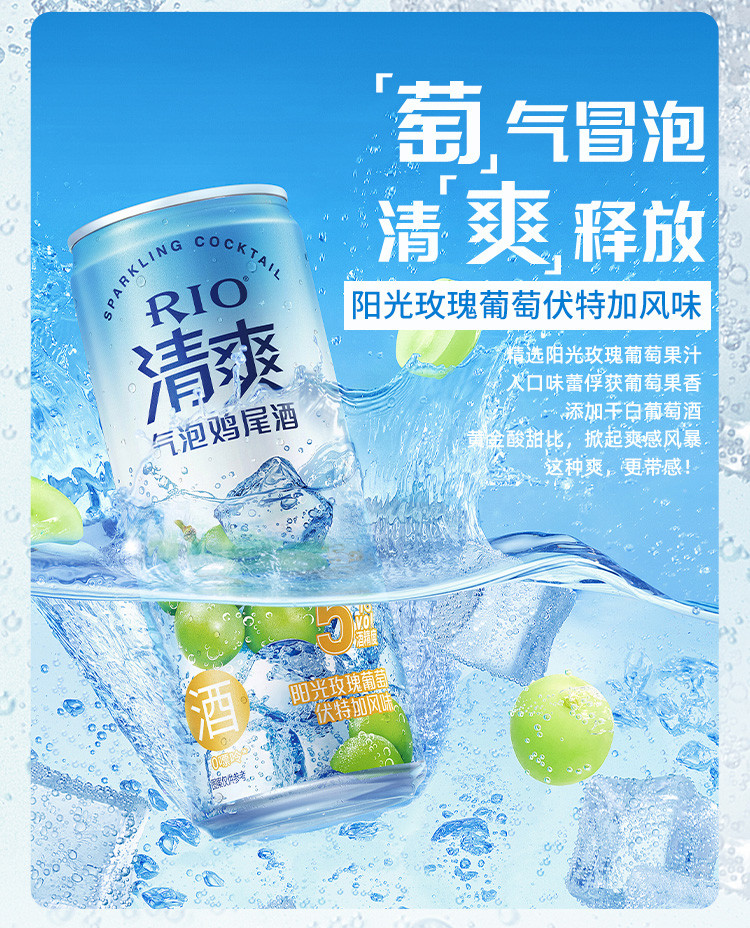 锐澳 RIO清爽鸡尾酒330ml*4罐 口味随机发货