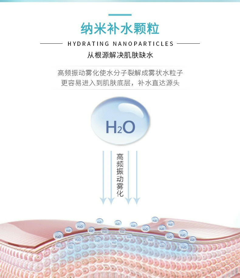 纳米喷雾补水仪蒸脸器大喷雾冷喷便携式美容仪加湿器