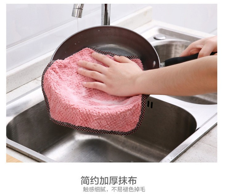 （10条装）不沾油不掉毛抹布厨房吸水擦桌擦碗洗碗布巾擦手巾巾清洁巾百洁布