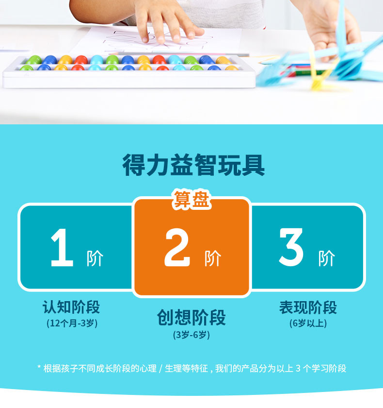 得力/deli 算盘 学生7珠13档教学算盘珠心算数学教具 74323