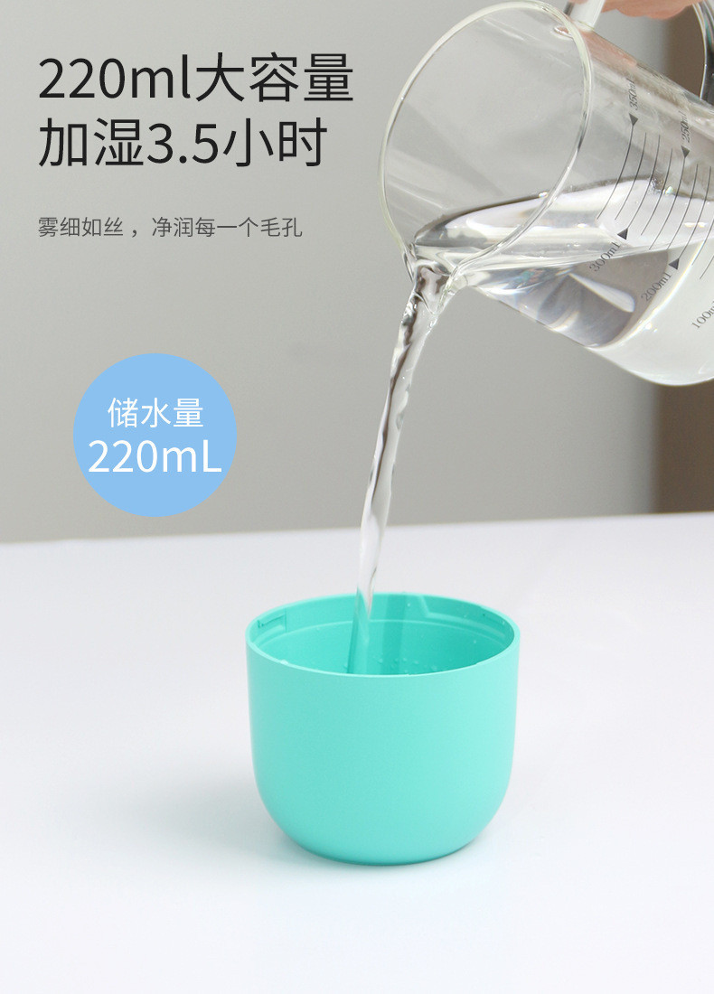 行科  USB加湿器桌面静音大喷雾空气加湿雾化器220ml