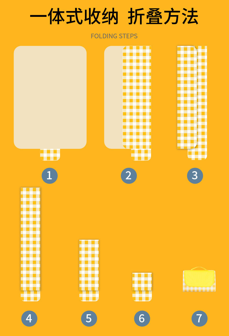 行科  户外野餐垫防潮垫牛津布春游露营地垫野营垫沙滩垫