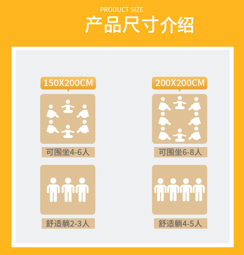 行科  户外野餐垫防潮垫牛津布春游露营地垫野营垫沙滩垫