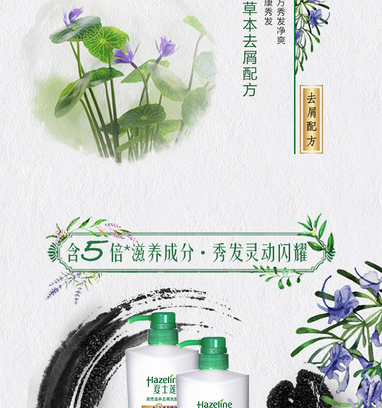 夏士莲(Hazeline)洗发水 黑亮滋养洗发露 750g(新老包装随机发货)-特惠