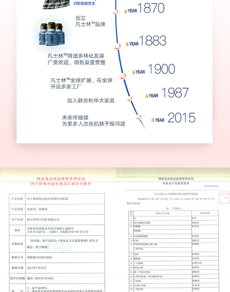  凡士林润肤露 维他亮肤 亮采修护 美白身体乳 200ml-特惠