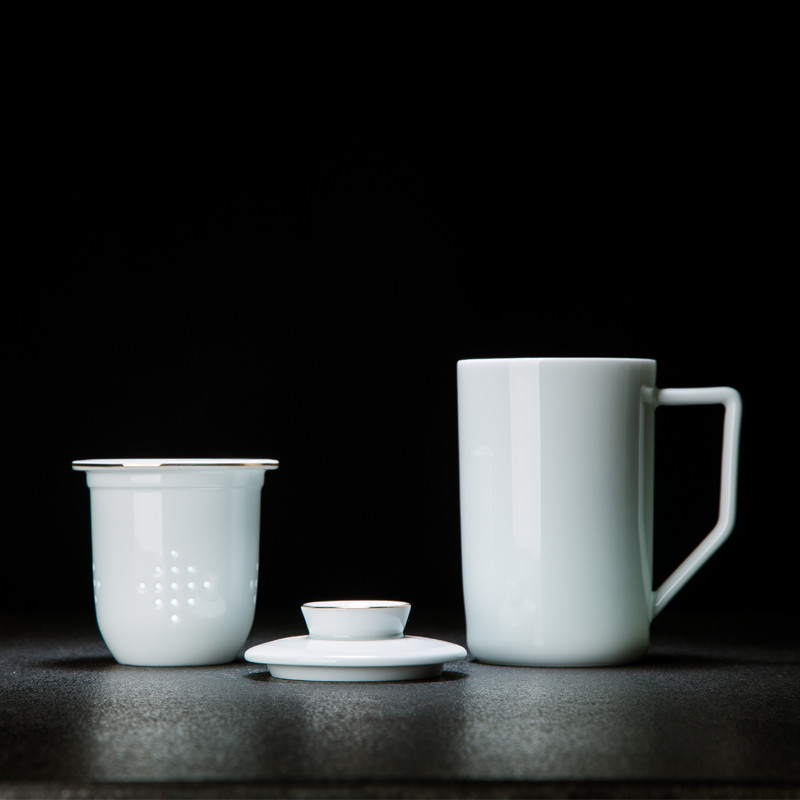 景德镇陶瓷杯颜色釉胆杯办公杯会议杯茶杯陶瓷礼品杯