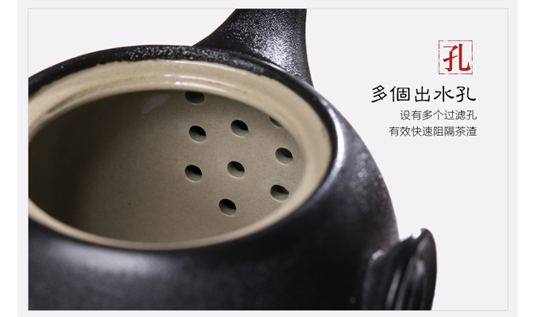 茶知米 玄茗问道 黑釉茶具 便携茶具 3件套 旅行茶具