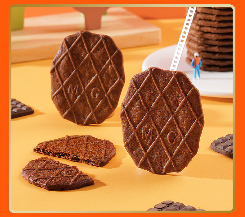 满格华夫 薄脆饼干巧克力可可味315g*1箱办公室早餐儿童小吃休闲零食