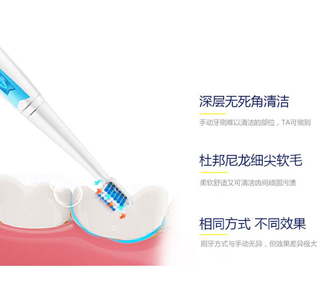 【德国品牌 无线快充 质保1年】铂瑞成人儿童电动牙刷超声波软毛