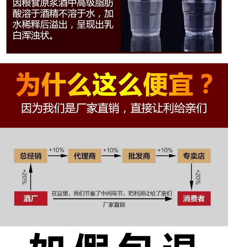 粮食原浆酒团酒师53度酱香型试饮500ml6瓶礼盒高度白酒整箱装送礼