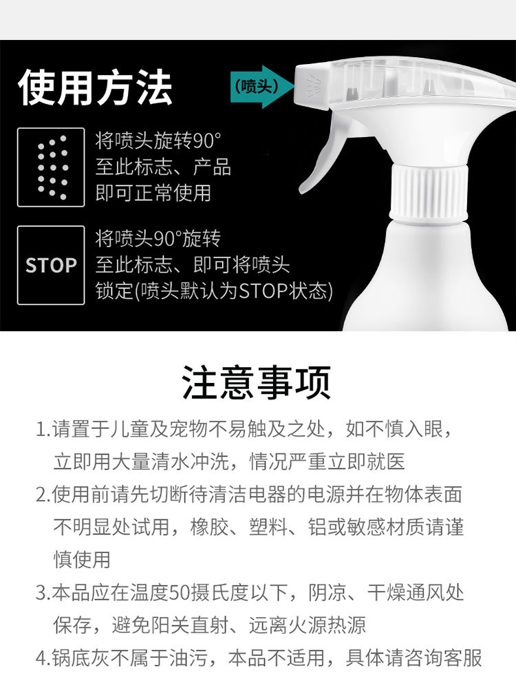  油烟机清洗剂厨房去油污万能多功能泡沫清洁剂厨房家用油污净