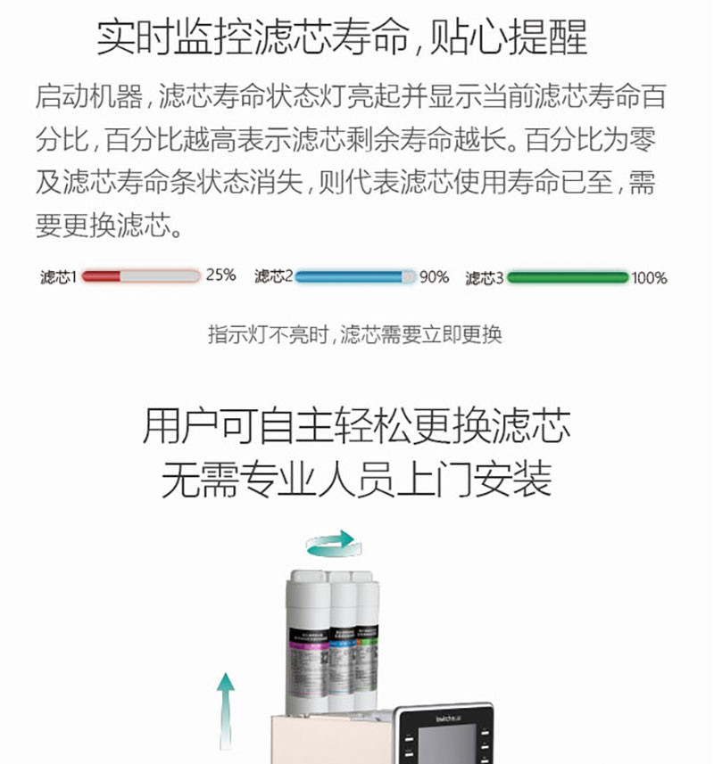 莱克（LEXY） 碧云泉（bewinch） 净水器JST-R702家用直饮纯水机台式免安装反渗透7档