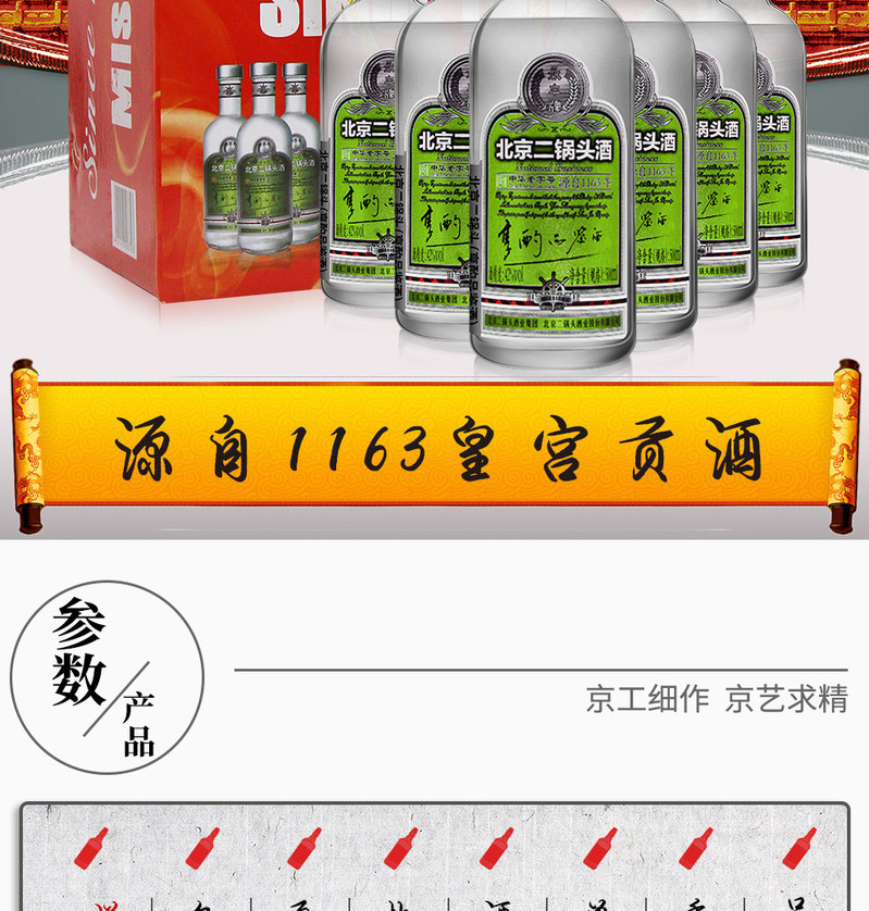 永丰二锅头 享酌品鉴酒 42度 清香型白酒 整箱装 粮食酒 500ml*6瓶整箱装