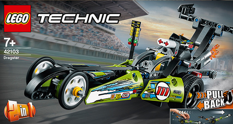 乐高/LEGO 积木 机械组Technic亮绿色改装赛车7岁+42103 儿童玩具 男孩女孩生日礼物
