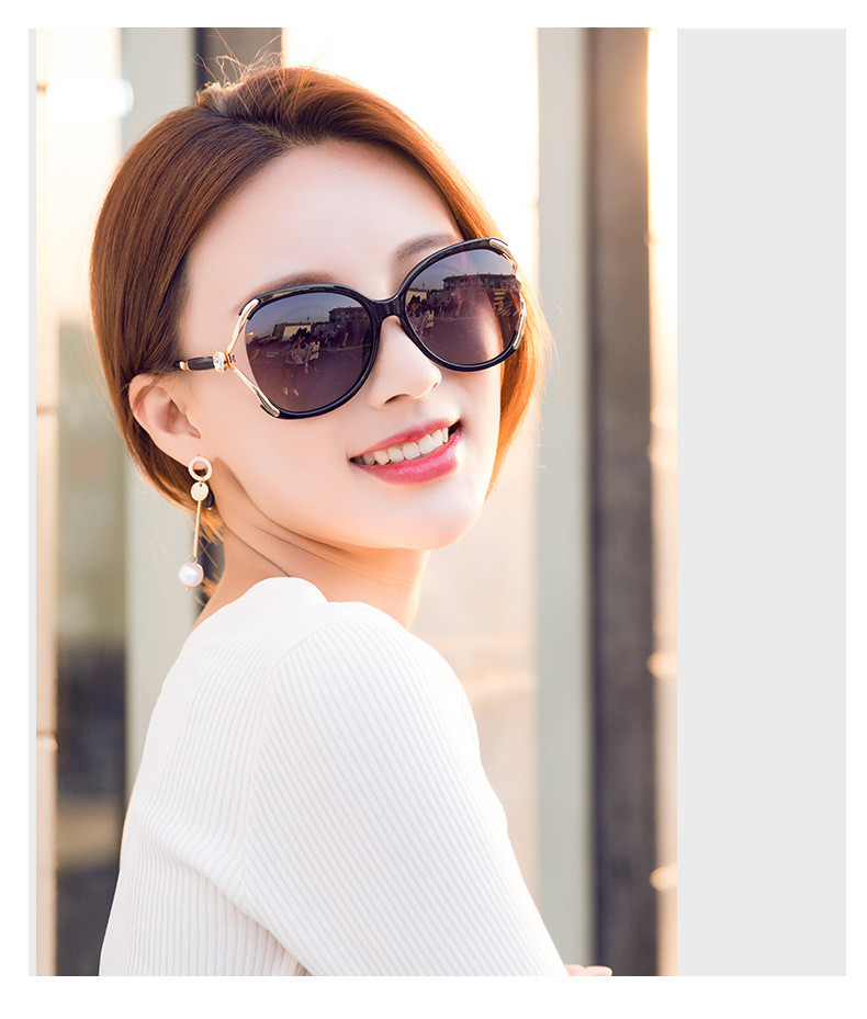 【领券立减20元】女士渐进偏光太阳镜2021韩版优雅大框板材眼镜潮流女墨镜