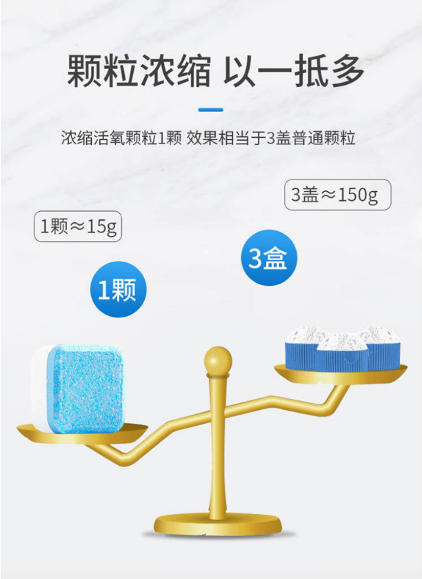 【买1发2 买2发5】洗衣机清洗剂泡腾片12颗装*1盒 滚筒全自动洗衣机槽清洁剂消毒除菌污垢