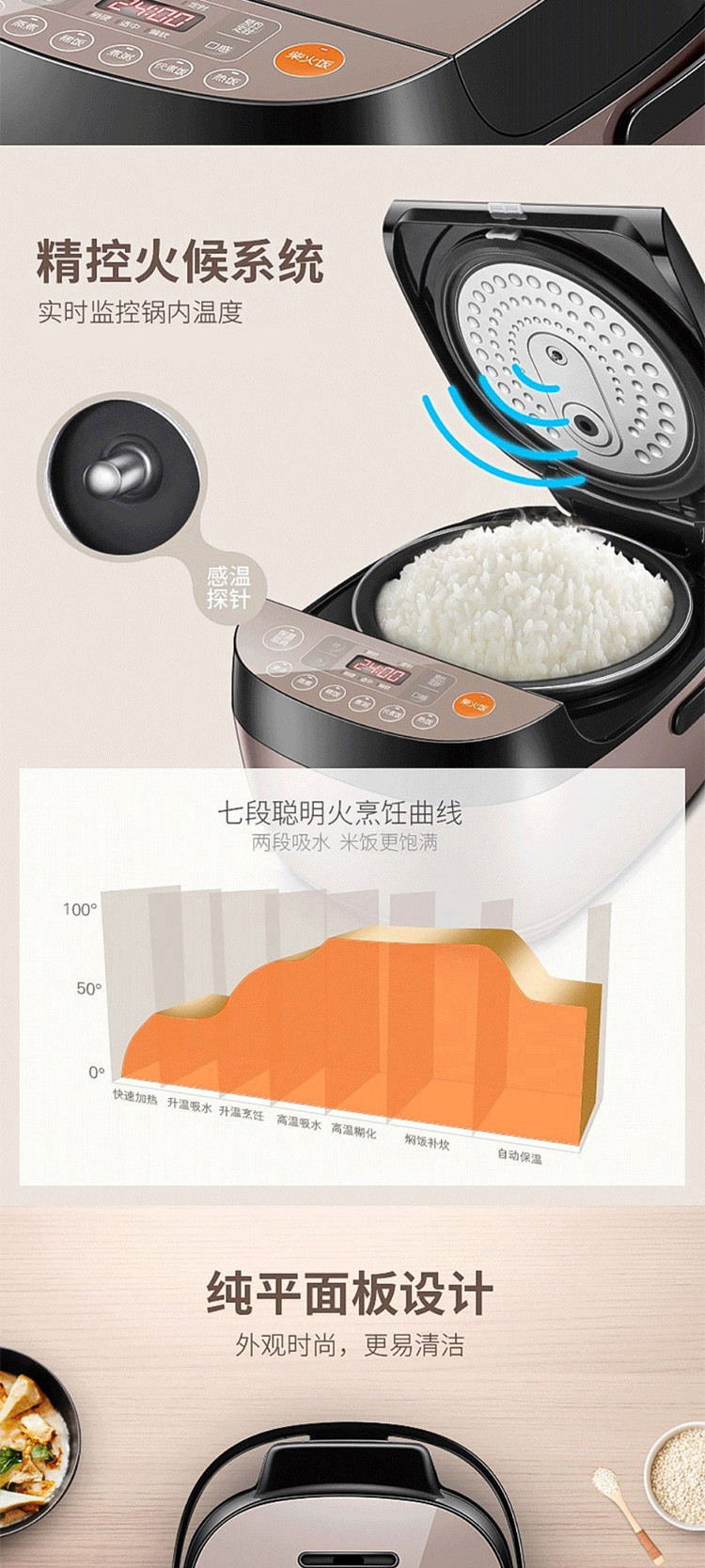 苏泊尔 精铁球釜内胆智能IH电磁加热煮饭锅4L CFXB40HC35-120