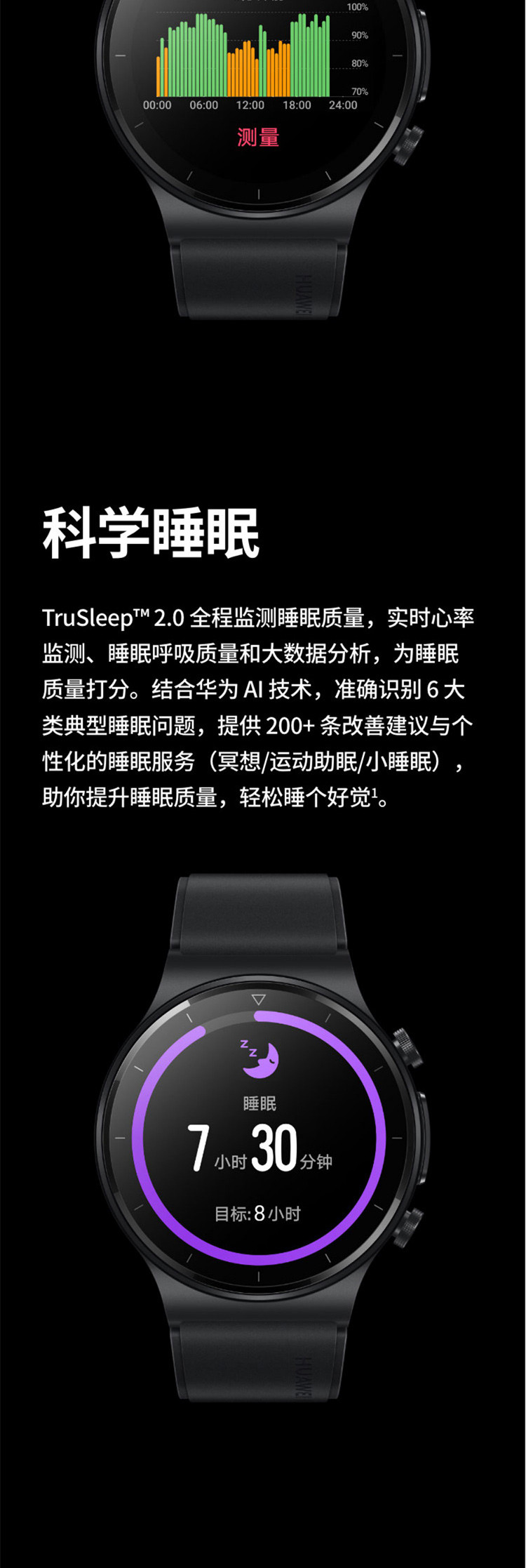 华为HUAWEI WATCH GT 2 Pro ECG款 蓝牙通话智能手表